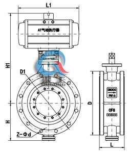 氣動硬密封蝶閥 (法蘭式)