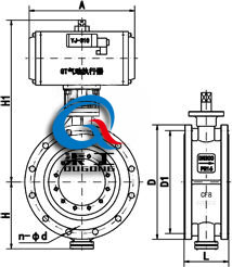 氣動開關蝶閥 (硬密封)