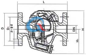 CS45H自由半浮球式疏水閥 (結構圖)